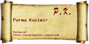 Parma Kazimir névjegykártya